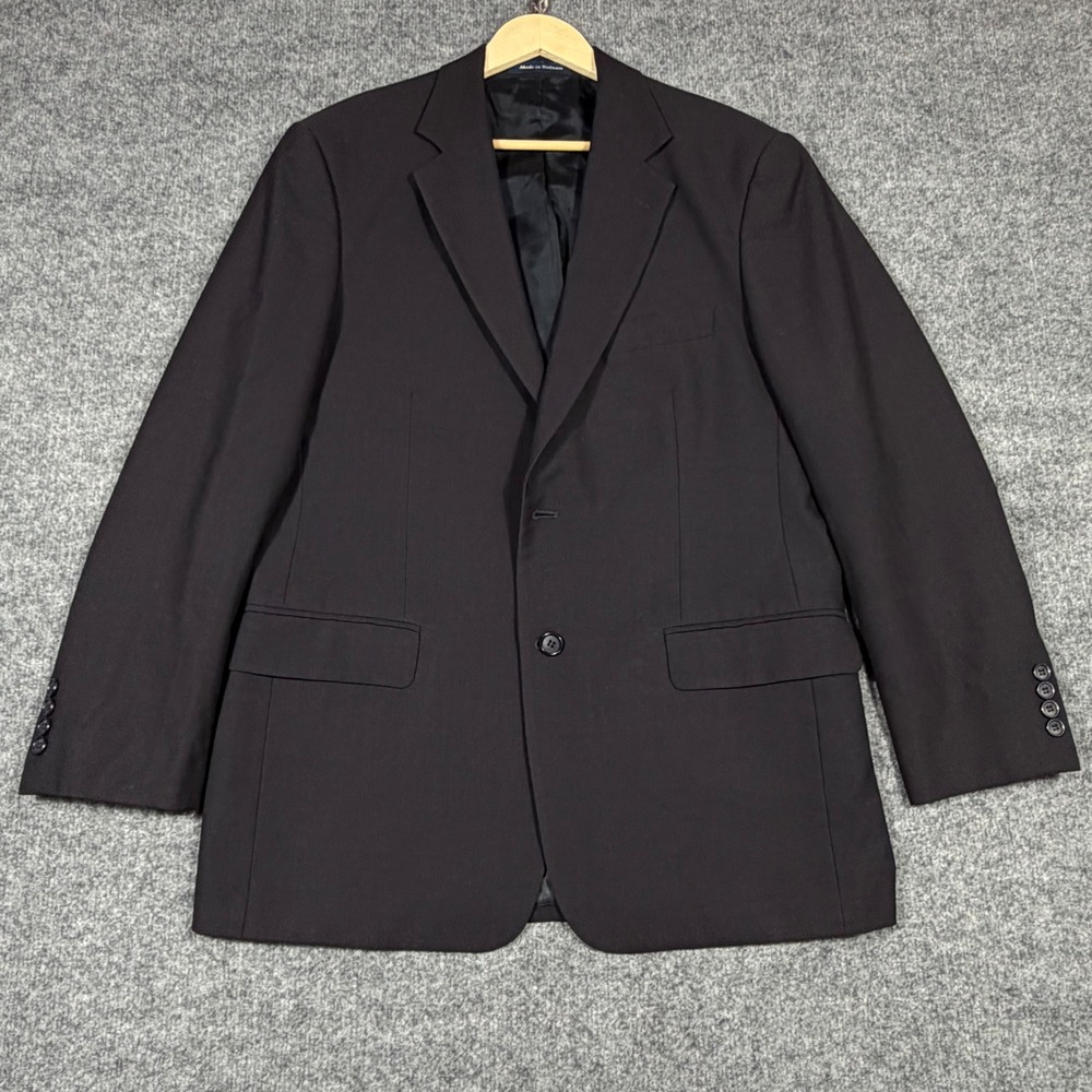 Alan Flusser Blazer Super 100s Wool Mens 40R Brown 100% Wool GUC